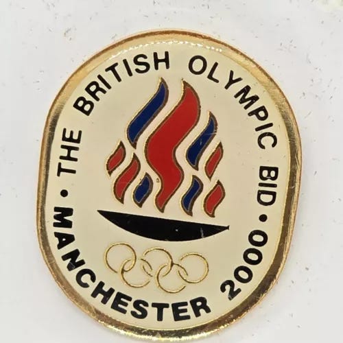 The British Olympic Bid Manchester 2000 Enamel Stud/Pin Badge - Picture 1 of 8