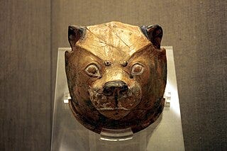 Ceramic lioness rhyton from Akrotiri