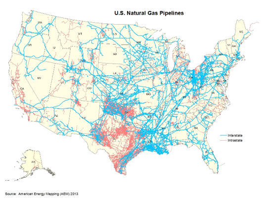 Natural Gas Map