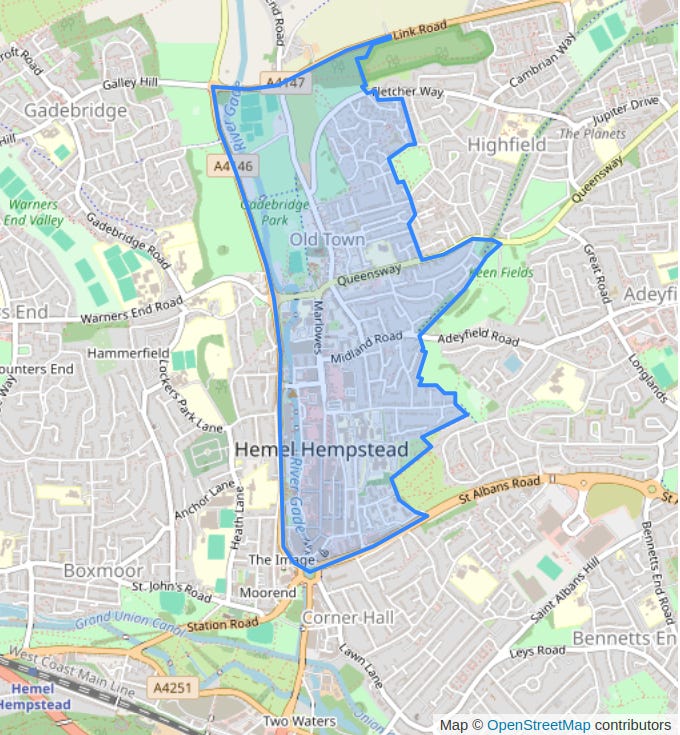 Dacorum, Hemel Hempstead Town