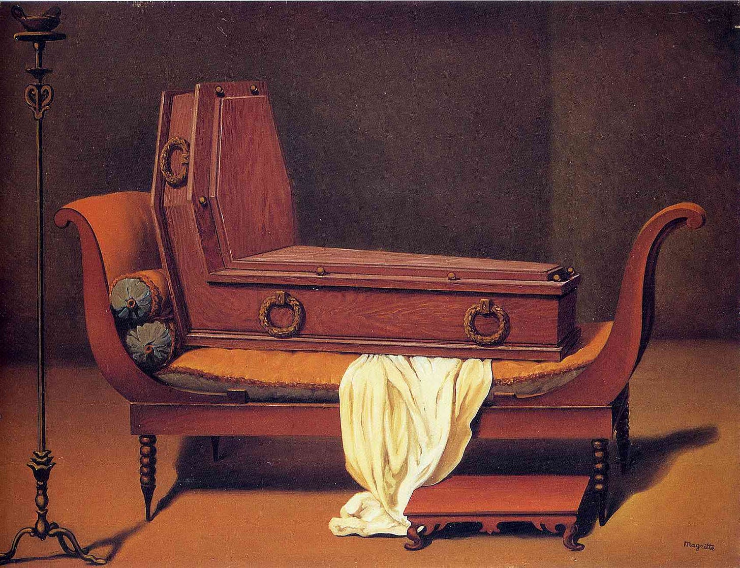 Perspective Madame Recamier by David - Rene Magritte - 1949