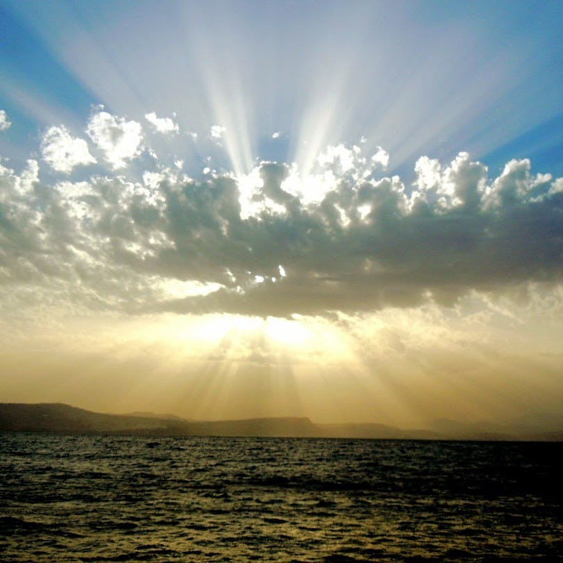 ocean under white clouds ocean under white clouds