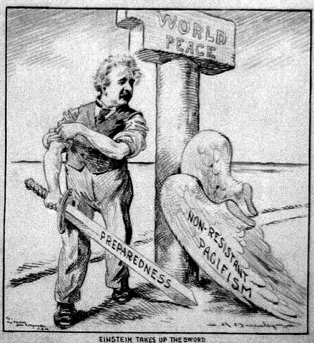 A cartoon showing a man holding a sword and a sign. A cartoon showing a man holding a sword and a sign.