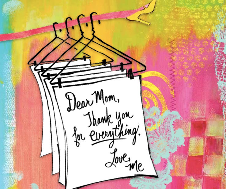 dear mom than you for everything illustration