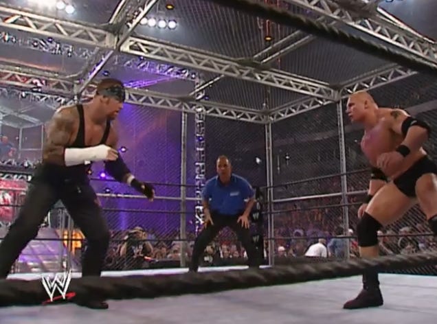 Brock Lesnar vs The Undertaker (WWE, 10-20-2002) | Tape Machines Are Rolling