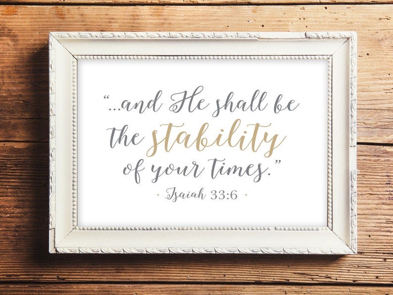 Isaiah 33:6  Digital Printable Art image 1