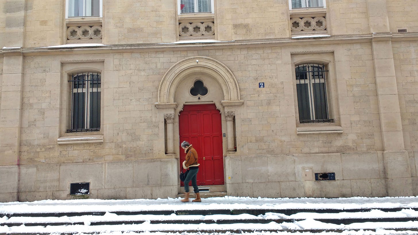 Saint-Ambroise sous la neige, Paris