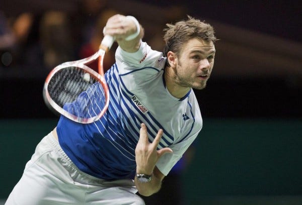 stanislas wawrinka kills tomas berdych at atp rotterdam tennis tourni 2015 images