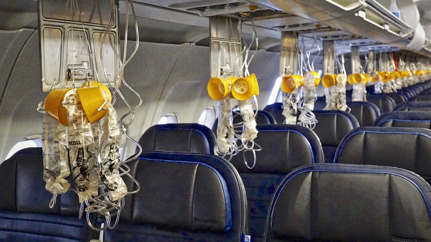 Airbus 320 oxygen masks deployed during routine maintenance at San ...
