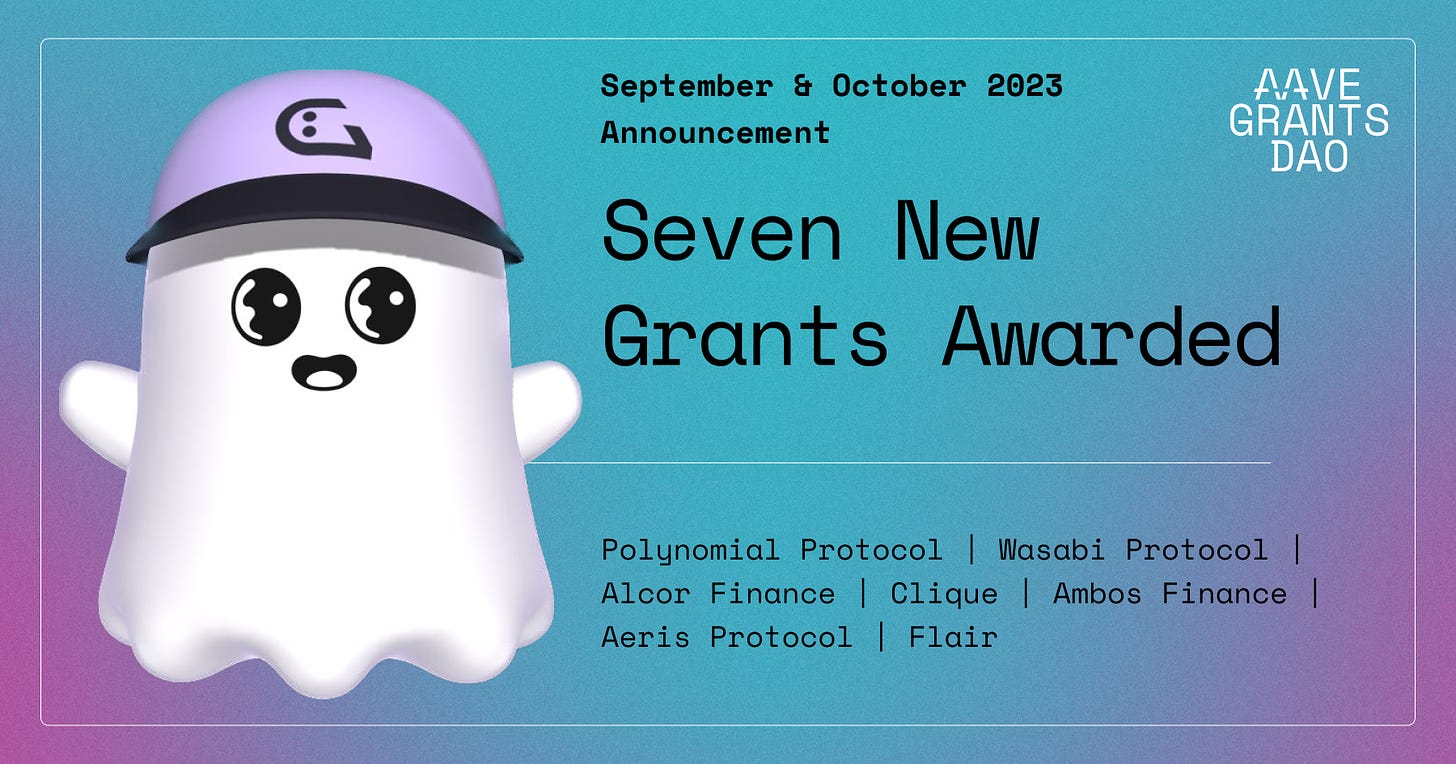Ronnie the ghost wearing a GHO branded baseball hat celebrating new grantees.