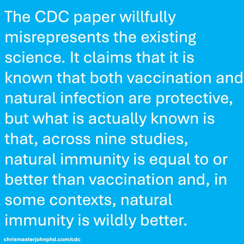 CDC and Natural Immunity