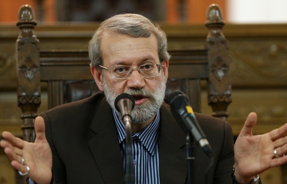 Iranian parliament speaker Ali Larijani speaks during a press conference in Tehran, Iran, on December 6, 2016. (AP)