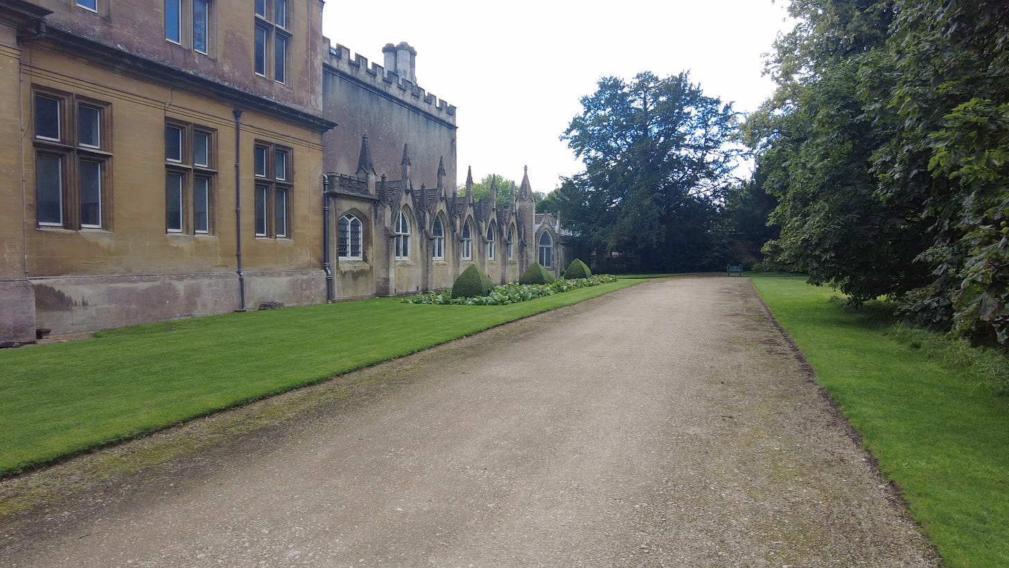 Nash’s Gothic work at the end of the north side of Corsham Court. Image: Roland’s Travels