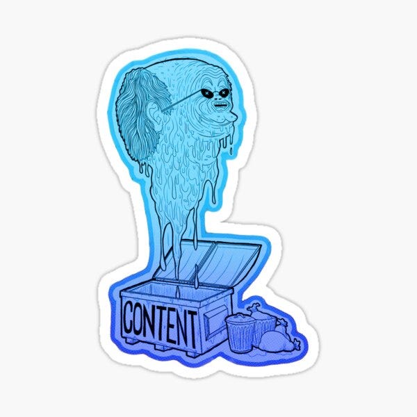 DRIL - CONTENT MAN" Sticker for Sale by dril | Redbubble