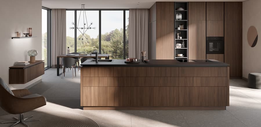 dark walnut kitchen