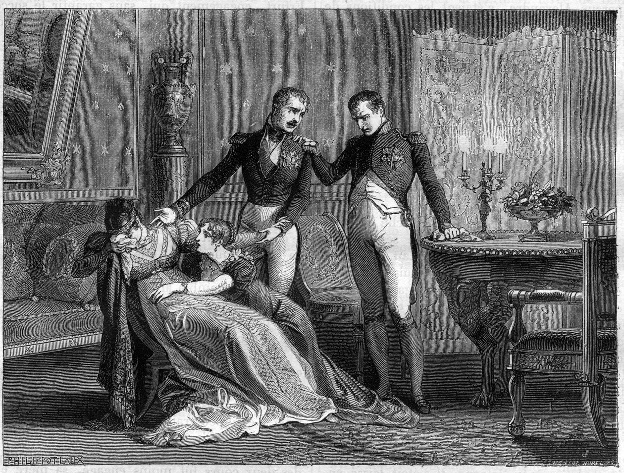 Napoleon announcing his divorce to Josephine