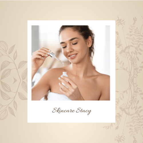 woman with a serum