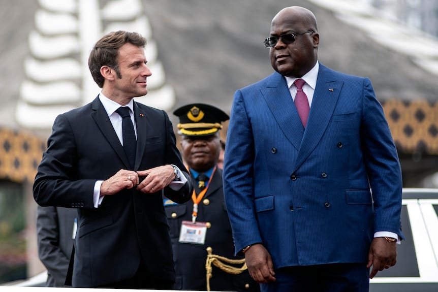 Congo leader Felix Tshisekedi urges France's Emmanuel Macron to back  sanctions against Rwanda - ABC News