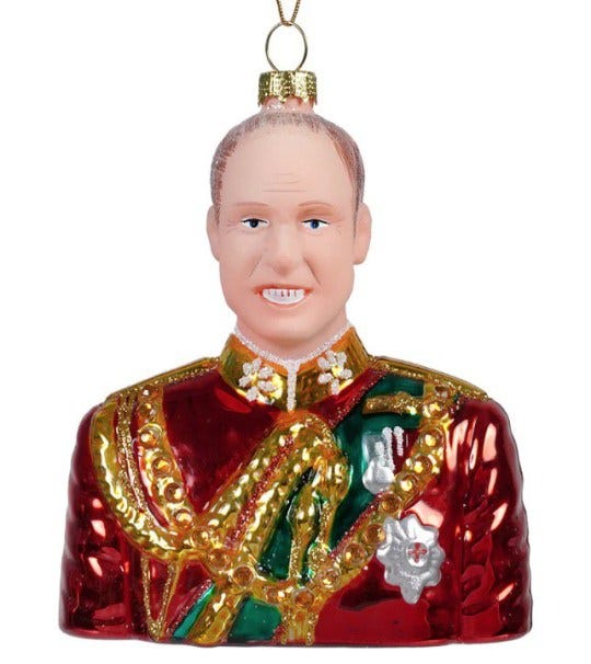 Christmas bauble featuring Prince William