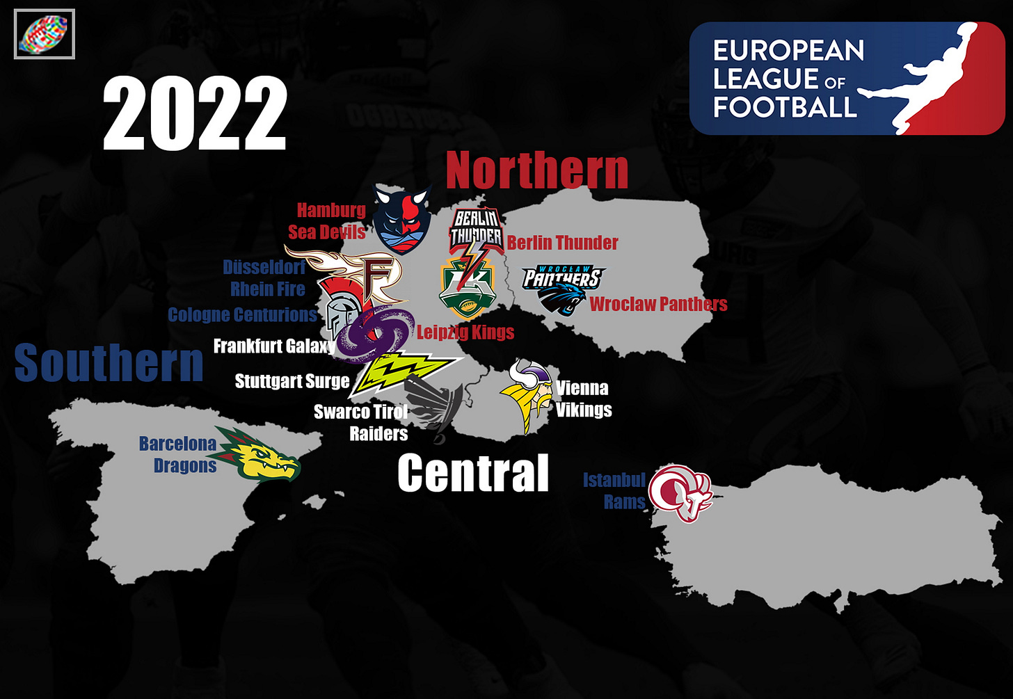 European League of Football countries