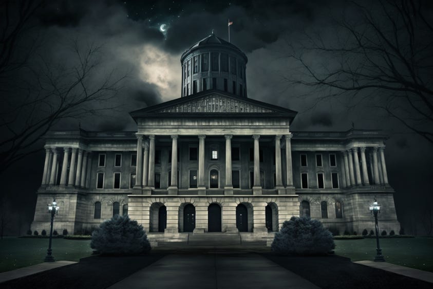 AI-generated image for "Haunted Ohio Statehouse"