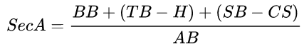 Secondary Average Formula