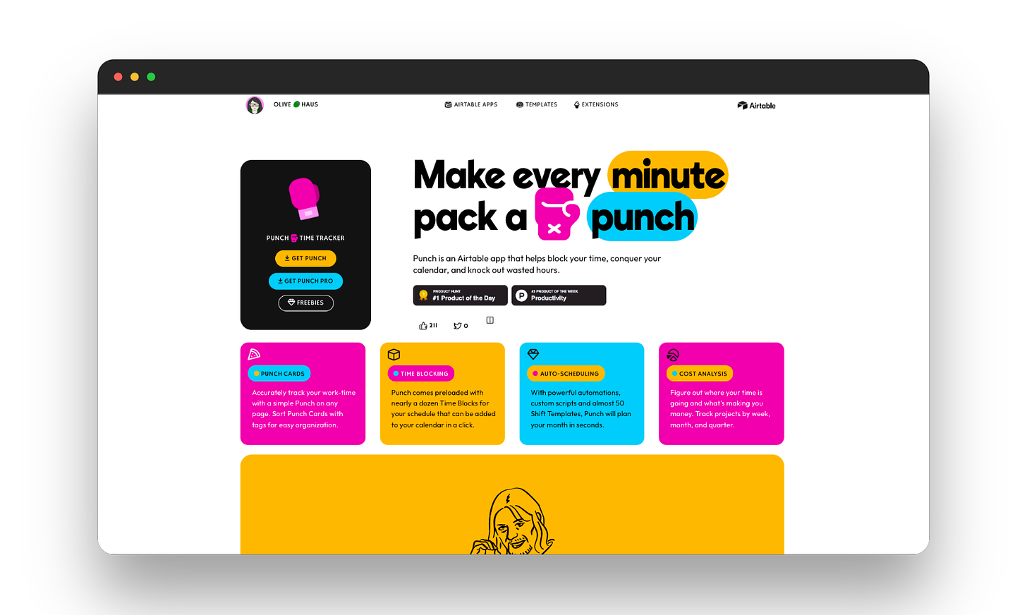 screenshot punch website
