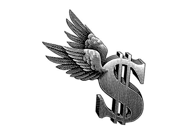 Steven Noble Illustrations: Flying Dollar