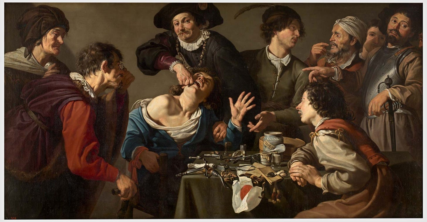 When the dentist is scary: dentistry in the art of the seventeenth century