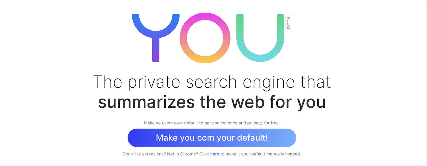 You.com : nouveau moteur de recherche 100% confidentialité utilisant l'IA