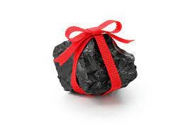 Coal With Red Ribbon Stock Photo - Download Image Now - Coal, Christmas,  Mischief - iStock