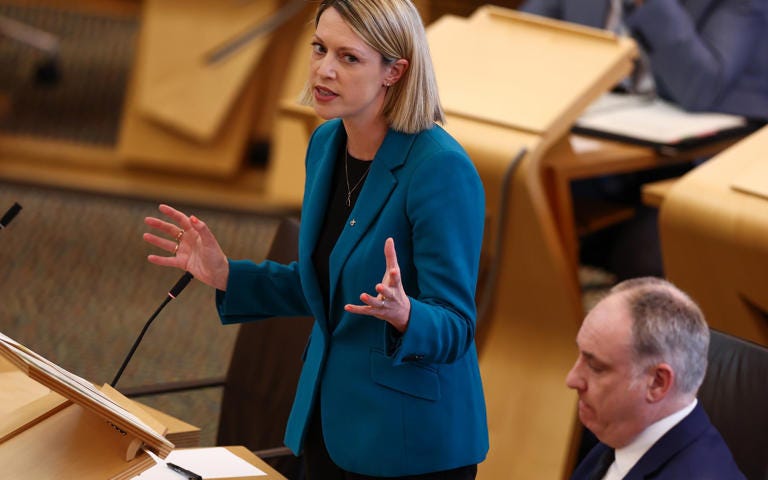 Jenny Gilruth, the Scottish education secretary, appears to have dismissed concerns over LGBT Youth Scotland - Jeff J Mitchell/Getty Images