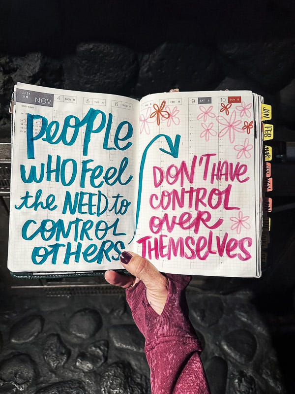 Peopl Who Feel the Need to Control Others Don't Have Control Over Themselves // I love lists Tracy Benjamin Shutterbean