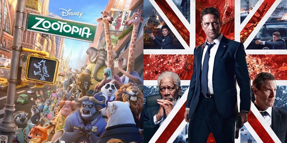 zootopia and london has fallen take out deadpool for weekend box office 2016 images