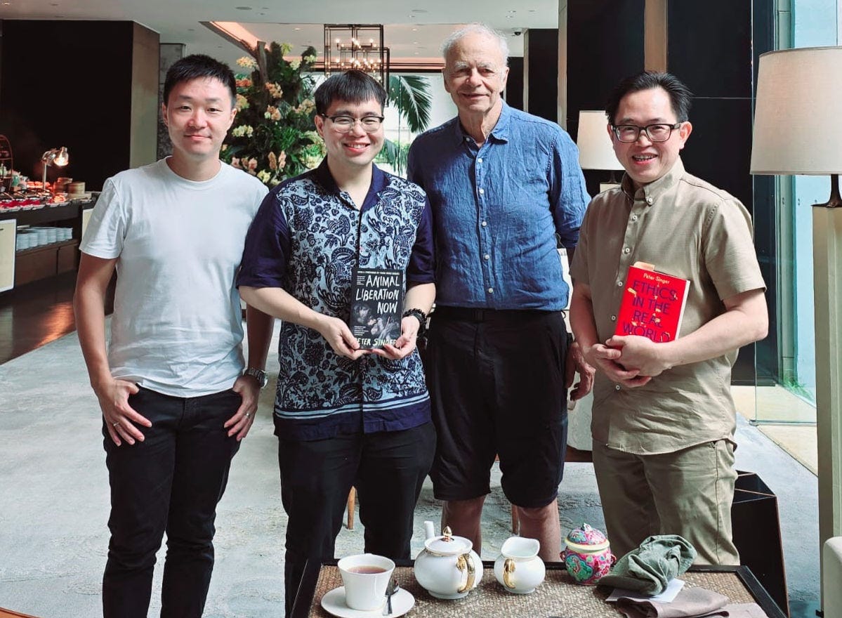 Dr Leo Sai Hang Kwok, Ow Yeong Wai Kit, Prof. Peter Singer, Bro. Jono Rusly (Dr John Lee)