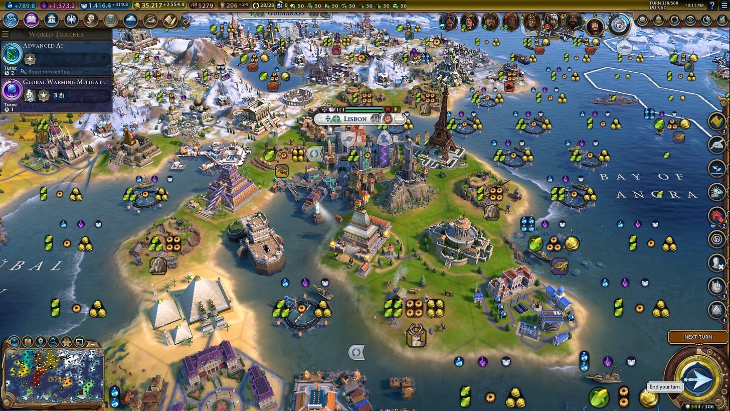 r/civ - I'll be honest, I wasn't even paying attention to how many workable coast tiles there were, I just built the Mausoleum of Halicarnassus here because that's the only city I had with enough production at the time to beat other civs to it. Actually wound up being pretty useful.