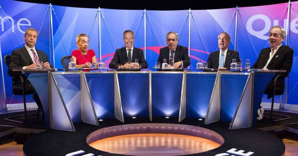 Tonight on Question Time: Nigel Farage, Nigel Farage, Nigel Farage, and  Nigel Farage. Presented by Nigel Farage – NewsThump