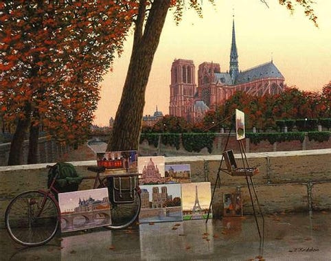 Autumn on The Seine Print by Liudmila Kondakova - Fine Art America