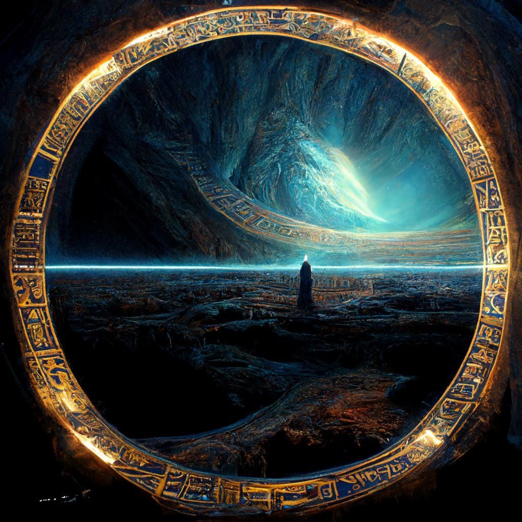 Used midjourney AI to make some images with the keywords stargate. What do  you think? : r/Stargate