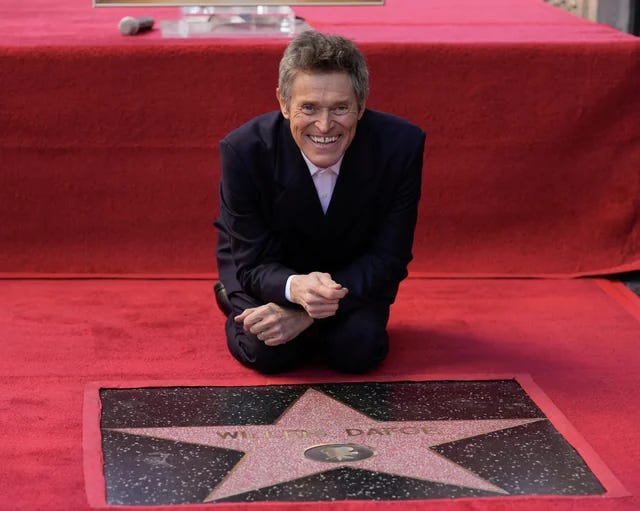 Actor Willem Dafoe gets his star on the Hollywood Walk of Fame
