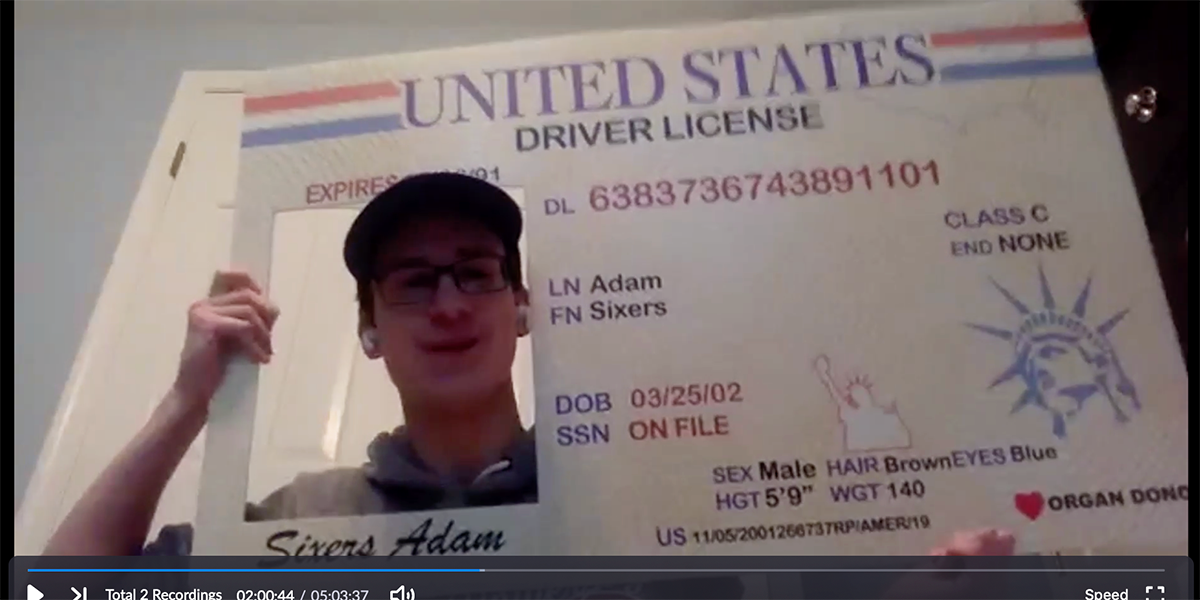 [SixersAdam insisting on holding up his license during Zoomathon to prove he’s legal]