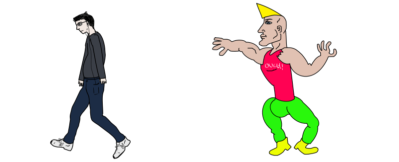 Virgin vs. Chad - Openclipart