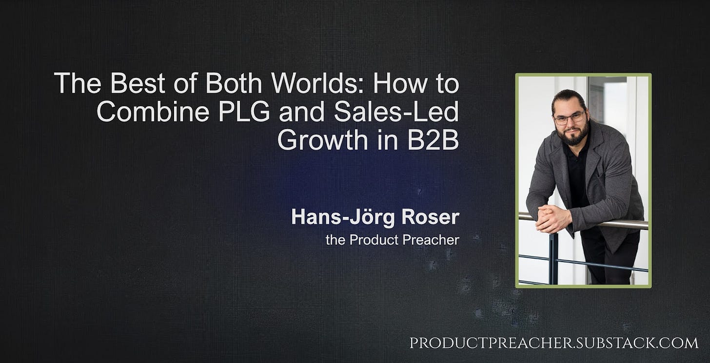 PLG and sales led for product managers