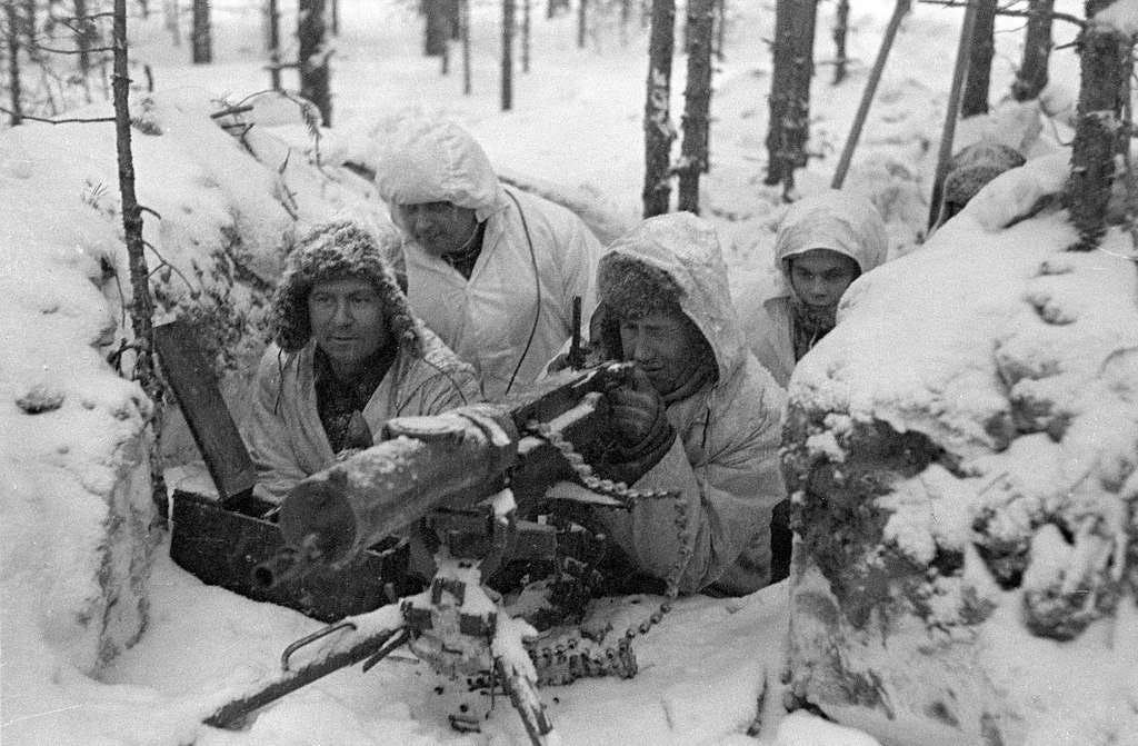 A Finnish Maxim M-32 machine gun nest during the Winter War - PICRYL -  Public Domain Media Search Engine Public Domain Image