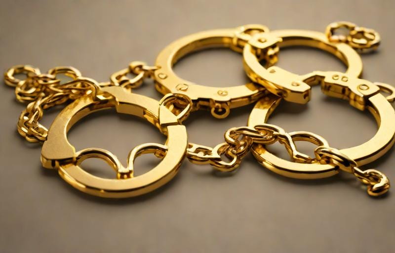 image: golden handcuffs