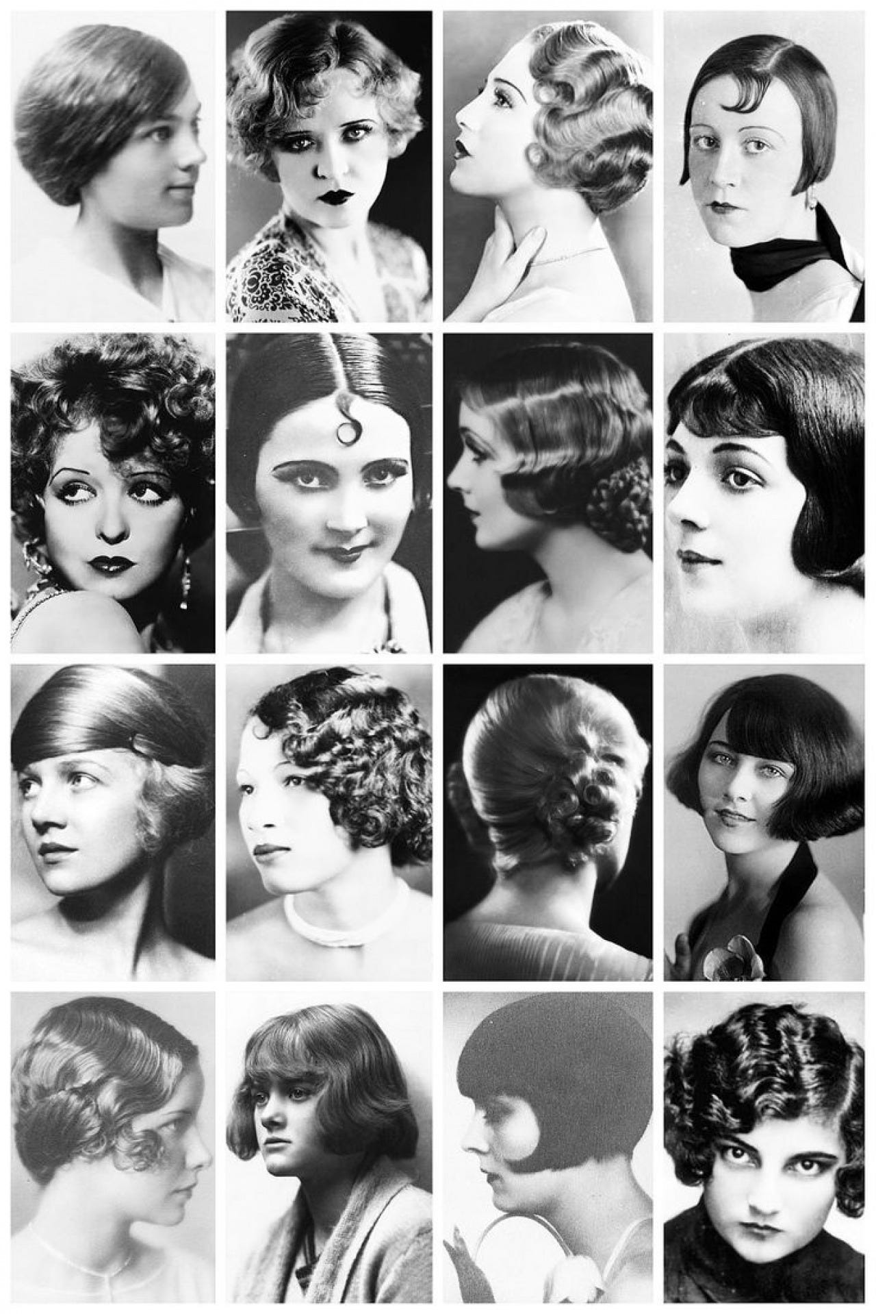 Roaring 1920's Historical Flapper Female Hairstyles Black, 57% OFF