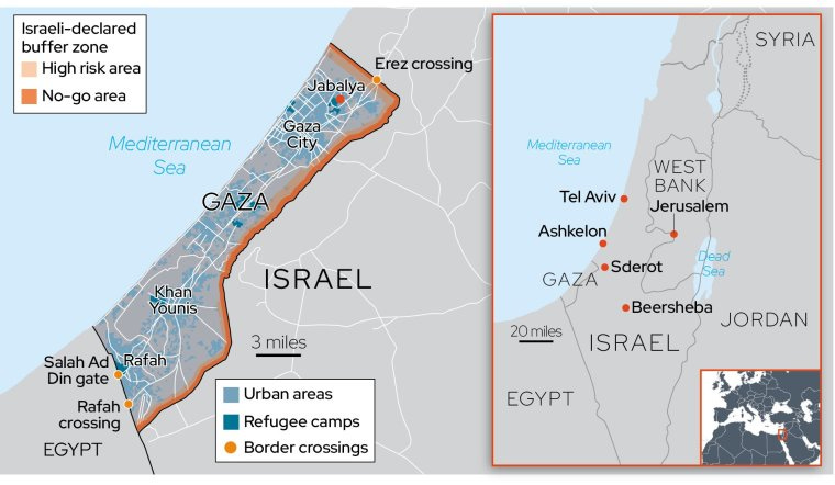 Gaza strip map Gaza strip map