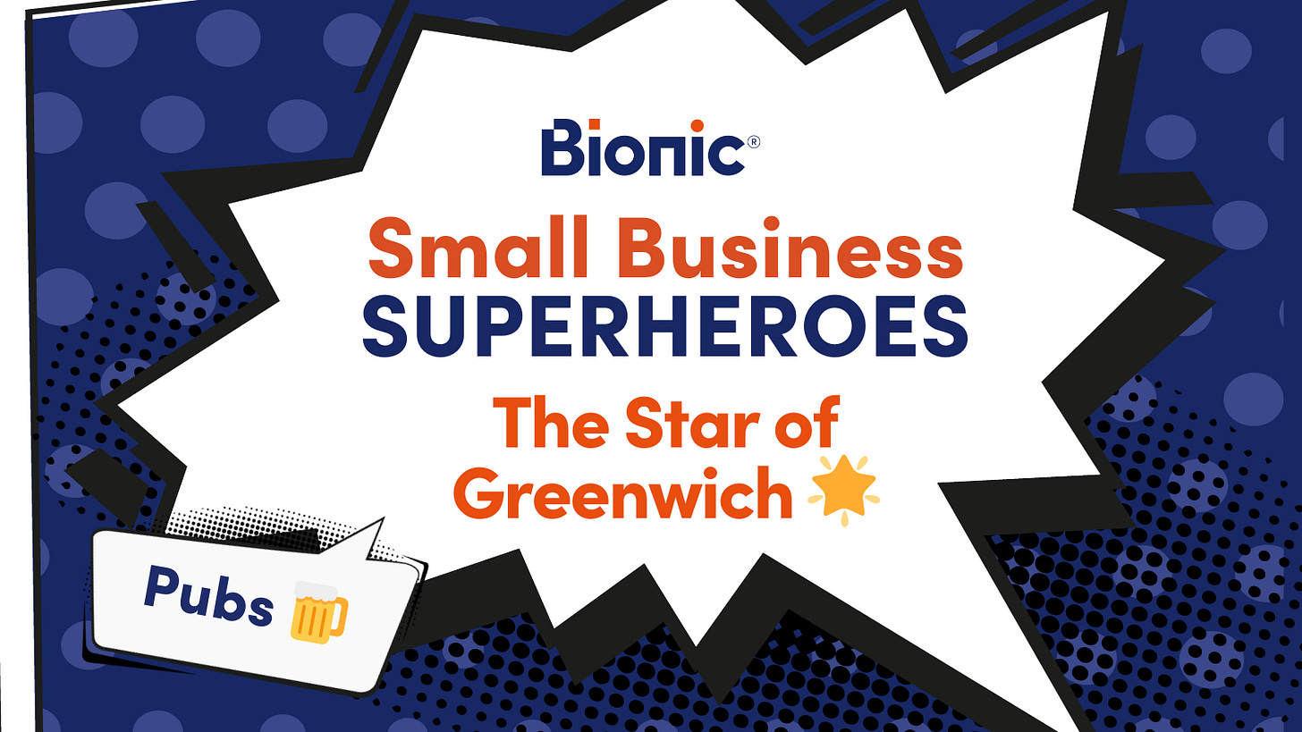 Bionic Small Business Superheroes. The Star of Greenwich. Click the image to watch the full interview on youTube