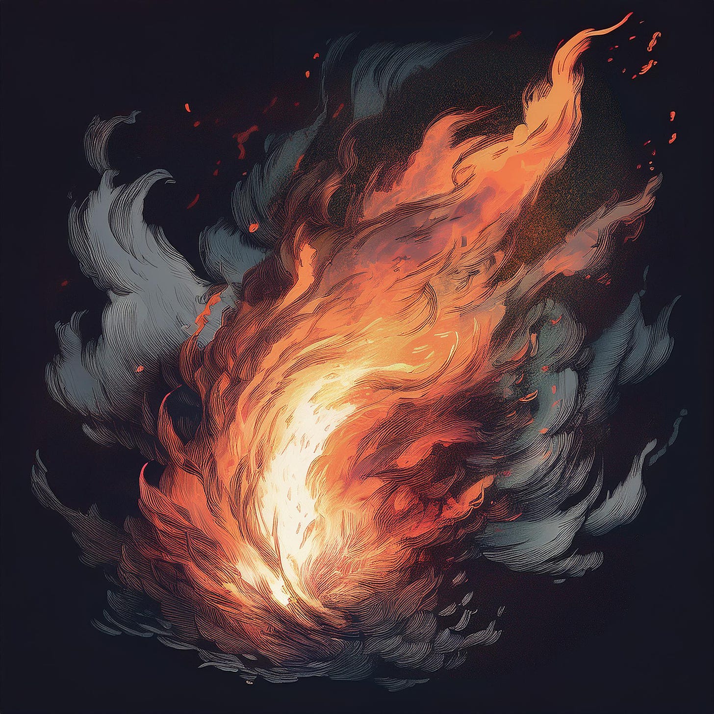 AI Artwork of Fire Blazing