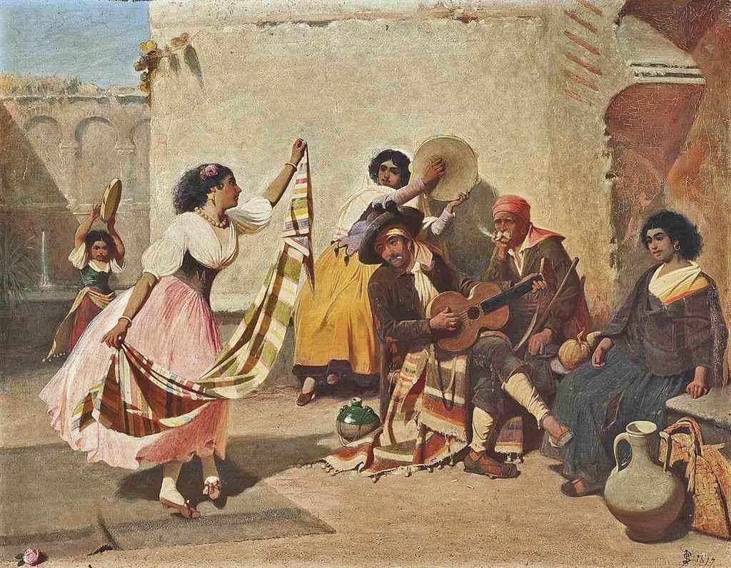 Spanish School, 19th Century | A Spanish dance (1877) | MutualArt